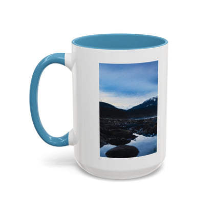 Mountain Lake Accent Coffee Mug — Scenic Wilderness Photo Travel Gift (11/15oz)