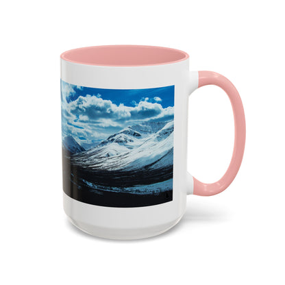 Mountain Landscape Accent Coffee Mug - Snowy Peaks Scenic 11/15oz