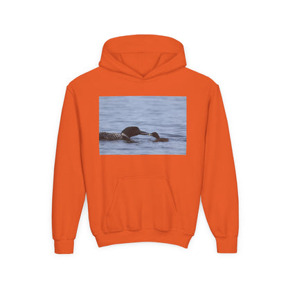 Youth Hoodie with Swimming Otters Photo – Cute River Otter Kids Sweatshirt