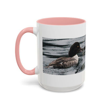 Goldeneye Duck Photo Accent Coffee Mug — Wildlife Nature Lover Gift (11/15 oz)