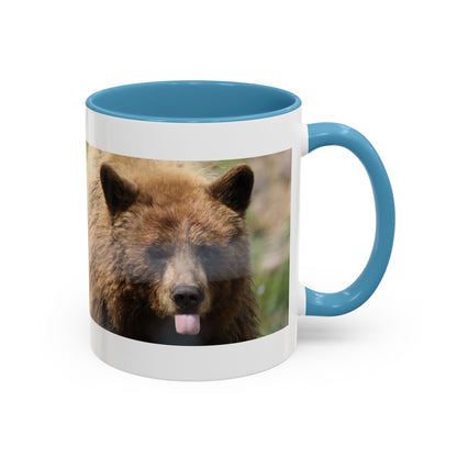 Funny Brown Bear Photo Accent Coffee Mug (11/15 oz)