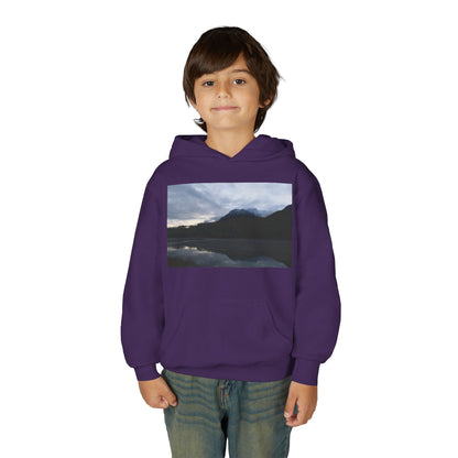 Youth Hoodie with Serene Mountain Lake Photo - Cozy Outdoor Nature Pullover