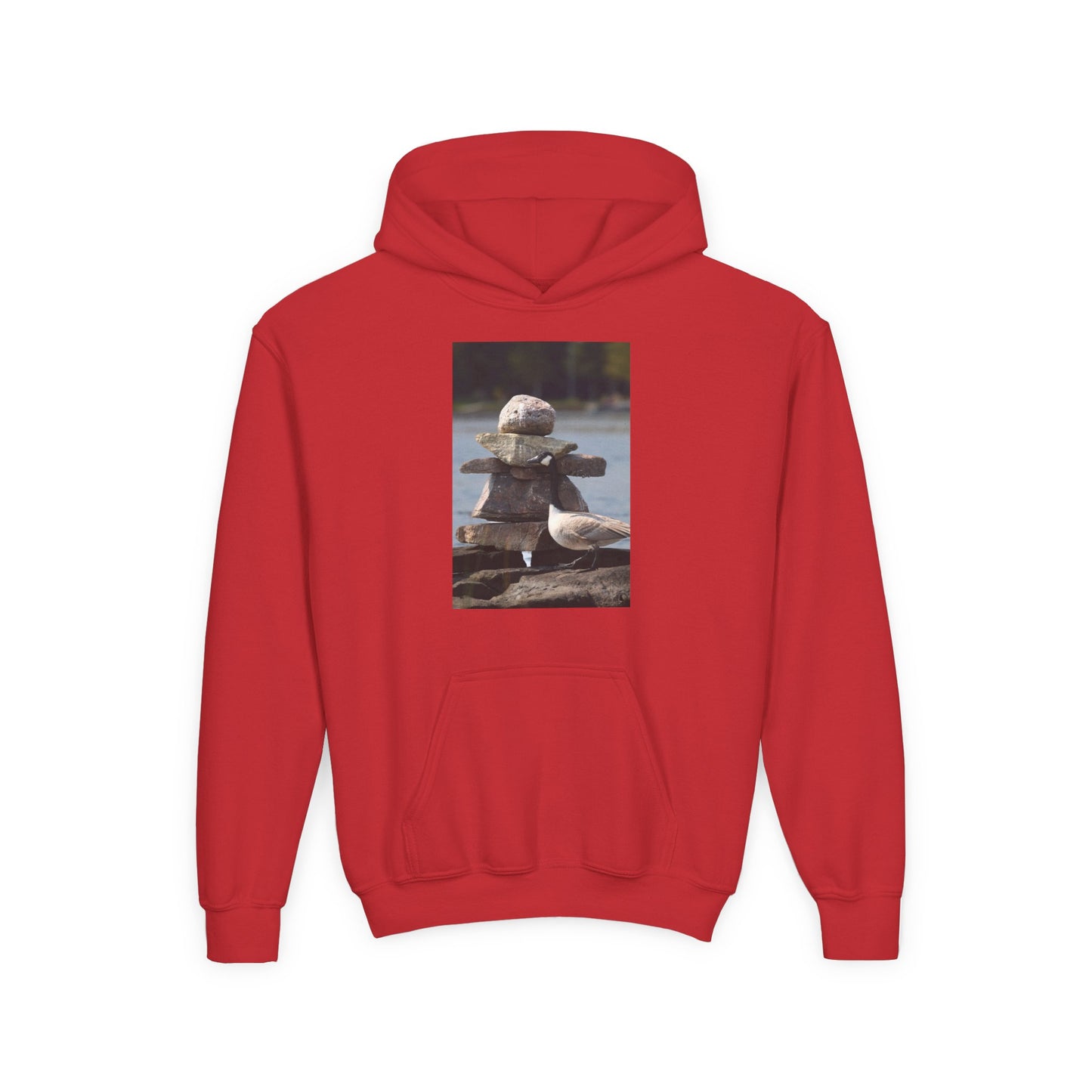 Youth Hoodie with Cute Duck Plush Photo — Kids' Cozy Animal Pullover