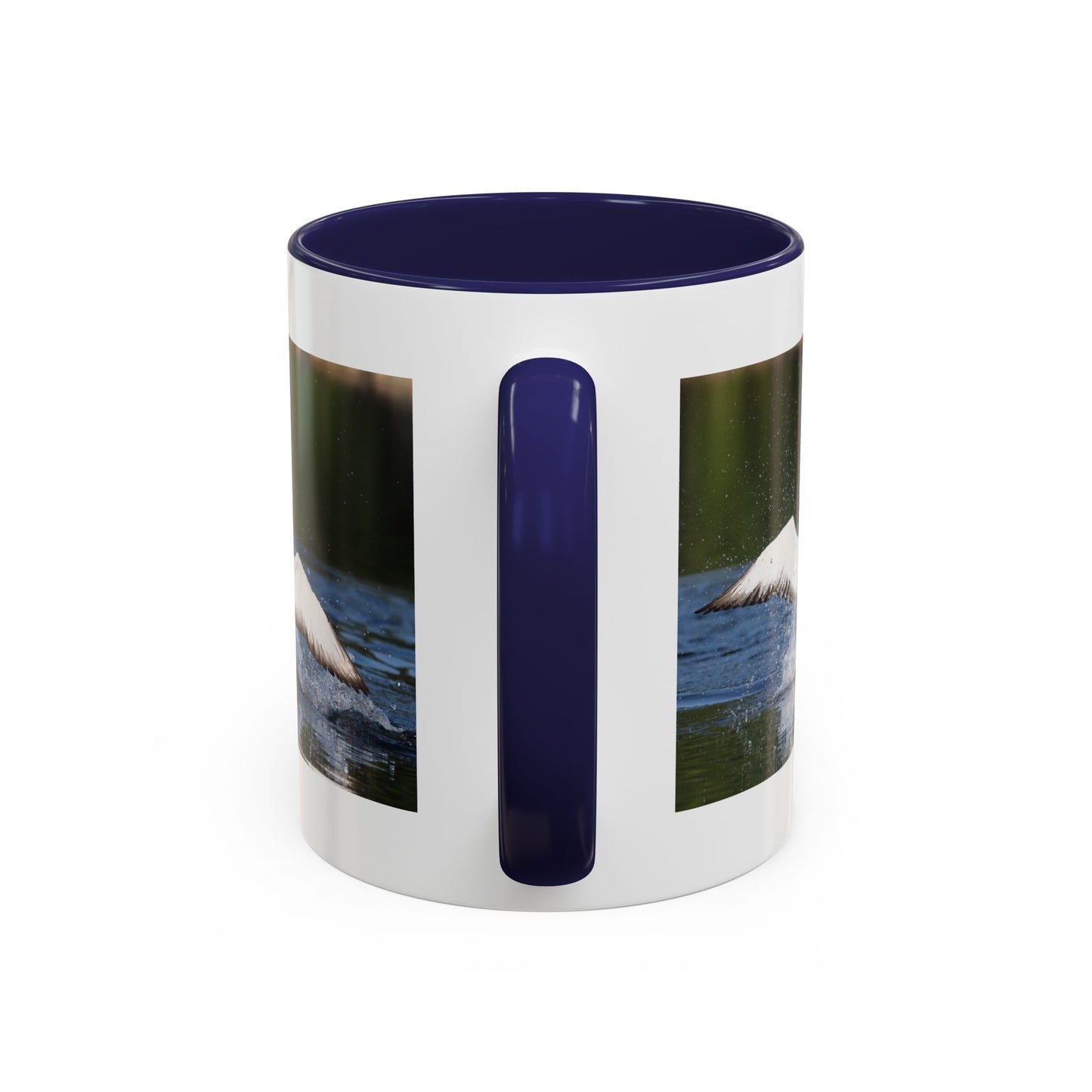 Loons Taking Off Accent Coffee Mug — Wildlife Nature Bird Lover Gift