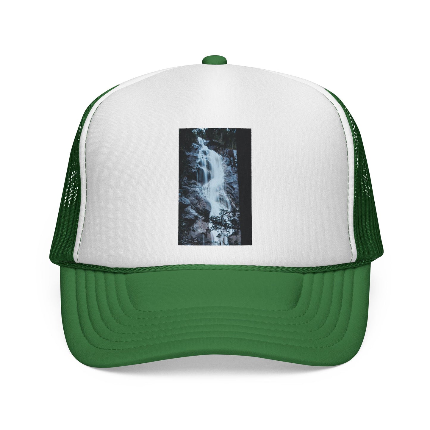 Waterfall Photo Trucker Cap — Outdoor Adventure Mesh Hat