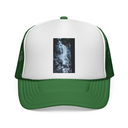 Waterfall Photo Trucker Cap — Outdoor Adventure Mesh Hat