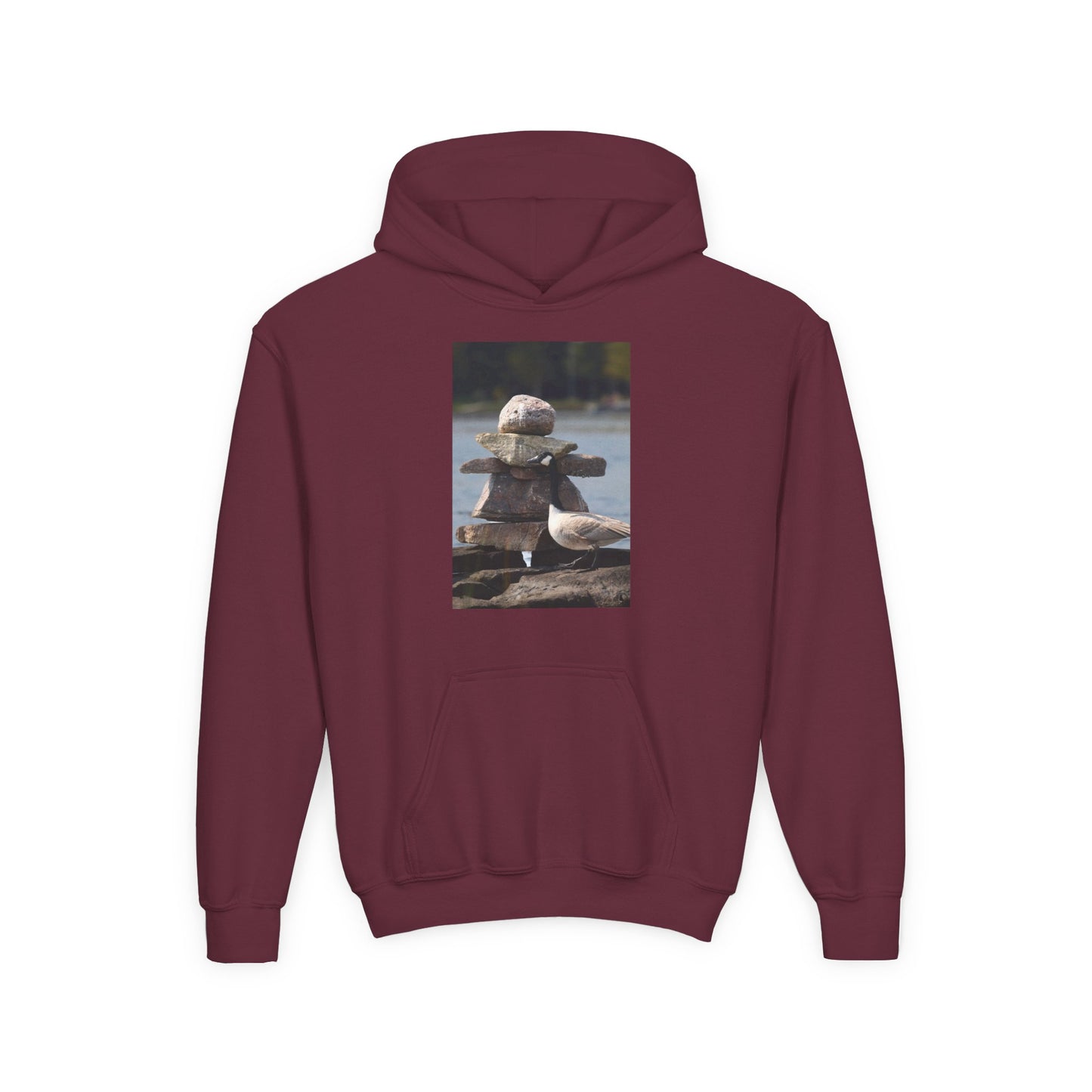Youth Hoodie with Cute Duck Plush Photo — Kids' Cozy Animal Pullover