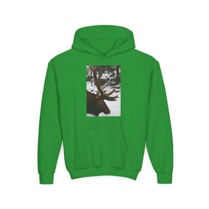 Moose Portrait Hoodie | Youth Hooded Sweatshirt