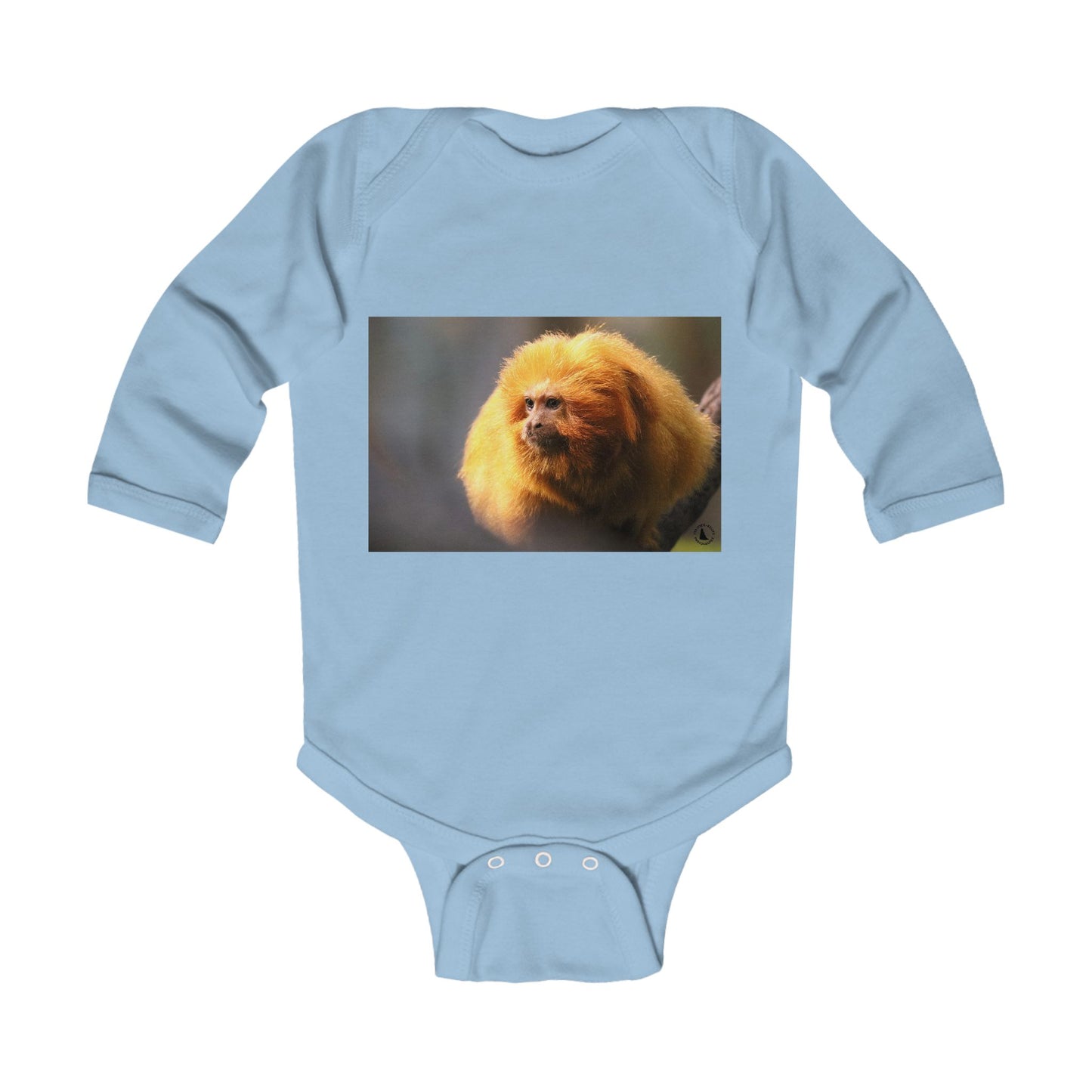 Golden Lion Tamarin Infant Bodysuit - Cute Exotic Monkey Photo Baby Onesie, Newborn Gift