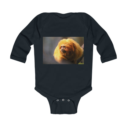 Golden Lion Tamarin Infant Bodysuit - Cute Exotic Monkey Photo Baby Onesie, Newborn Gift