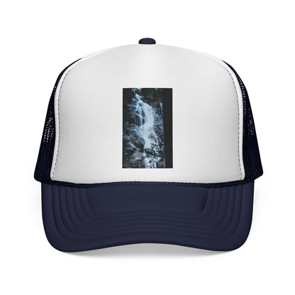 Waterfall Photo Trucker Cap — Outdoor Adventure Mesh Hat