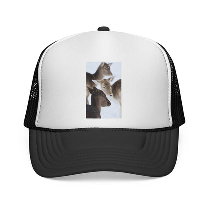 Trucker Cap — Wild Deer Family Photo Print Hat