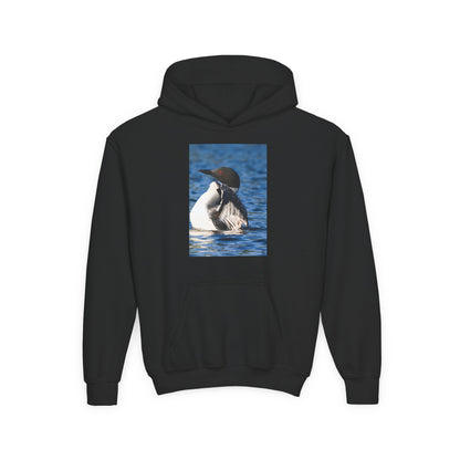 Youth Hoodie with Common Loon Photo – Nature-Lover Kids Pullover