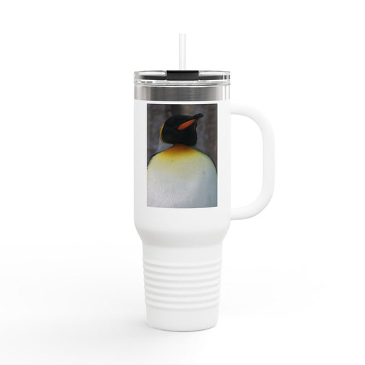 40oz Insulated Travel Mug — Regal King Penguin Photo Tumbler