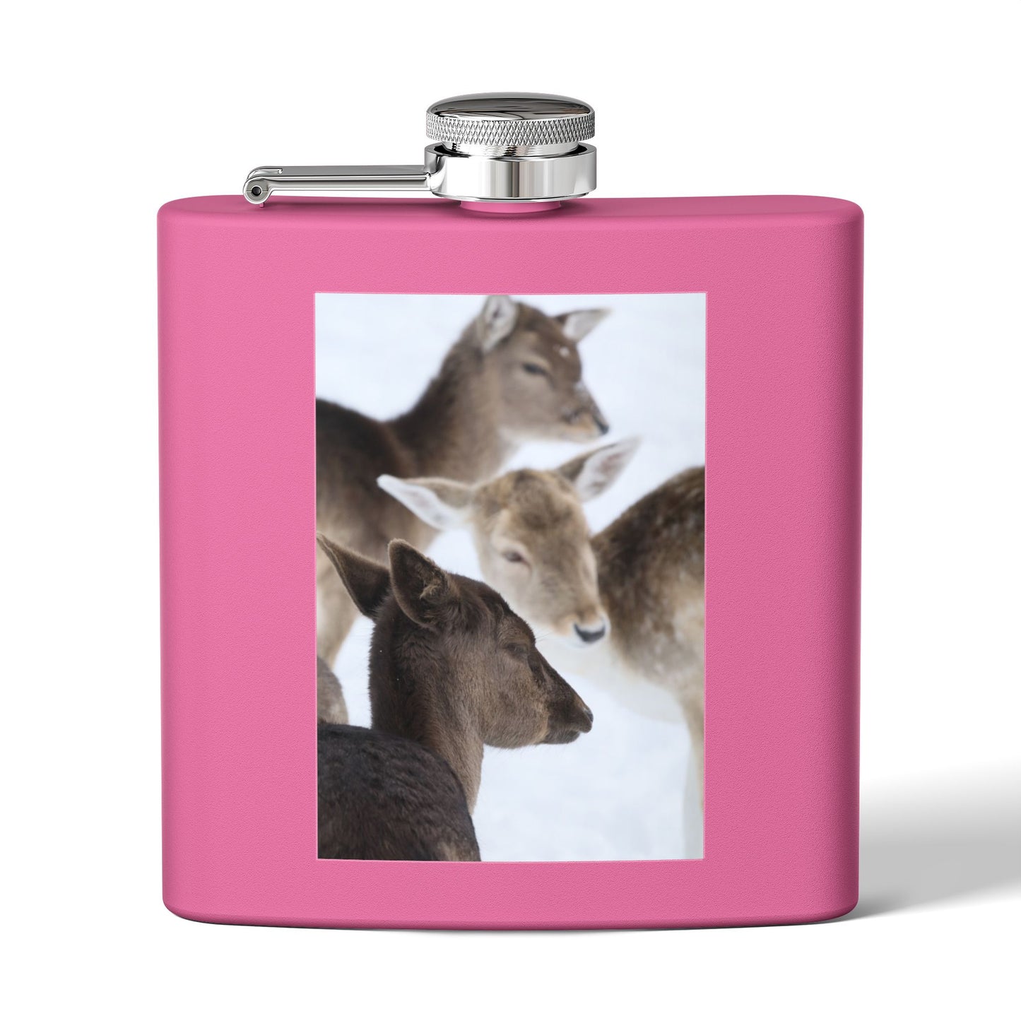 Deer Portrait 6oz Stainless Steel Flask