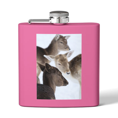 Deer Portrait 6oz Stainless Steel Flask