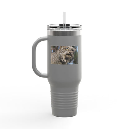40oz Insulated Travel Mug with Wildcat Photo - Large Thermal Tumbler for Commuting & Outdoors