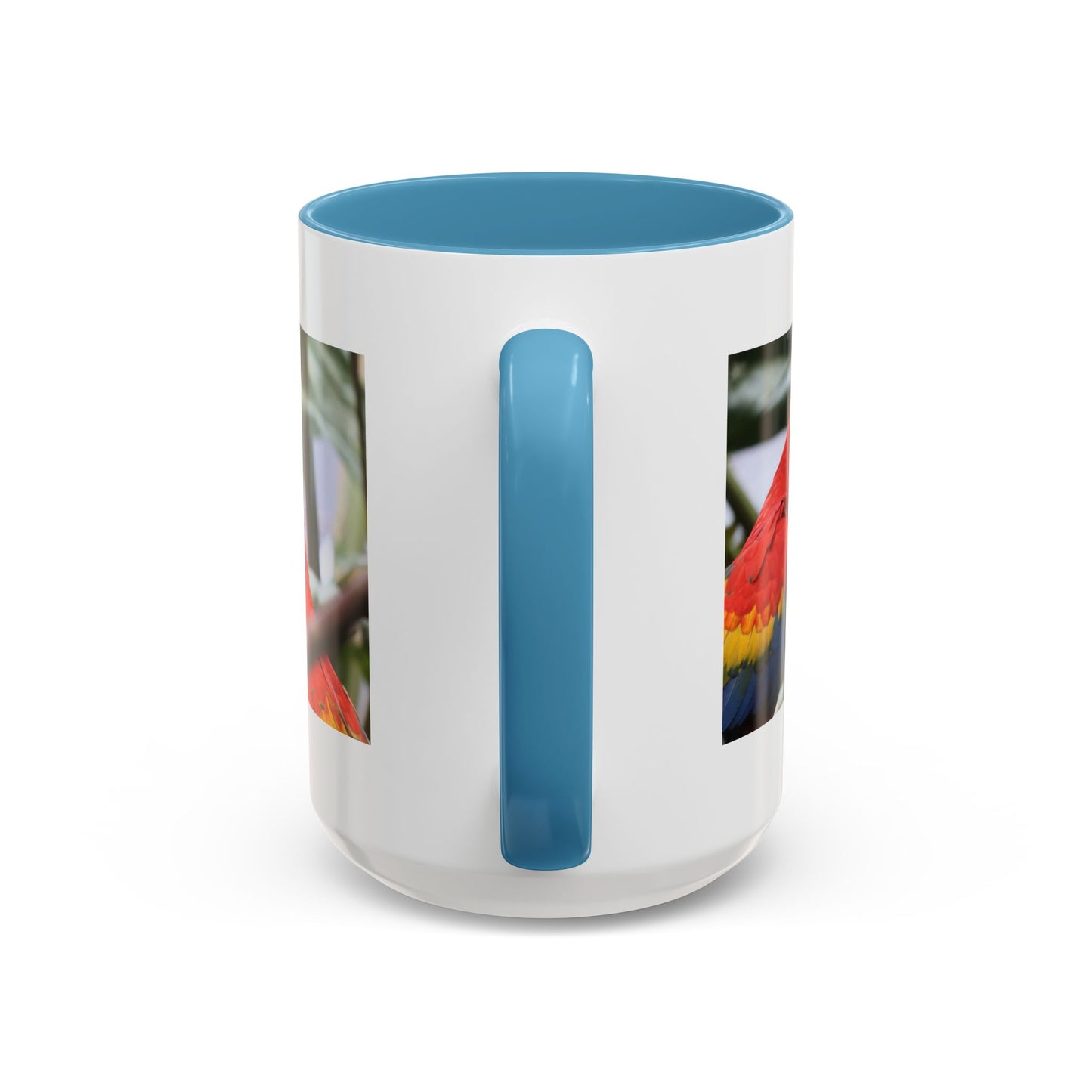 Scarlet Macaw Coffee Mug — Tropical Parrot Accent Mug (11/15oz)