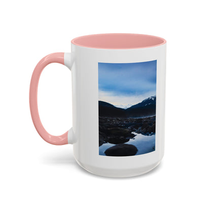 Mountain Lake Accent Coffee Mug — Scenic Wilderness Photo Travel Gift (11/15oz)