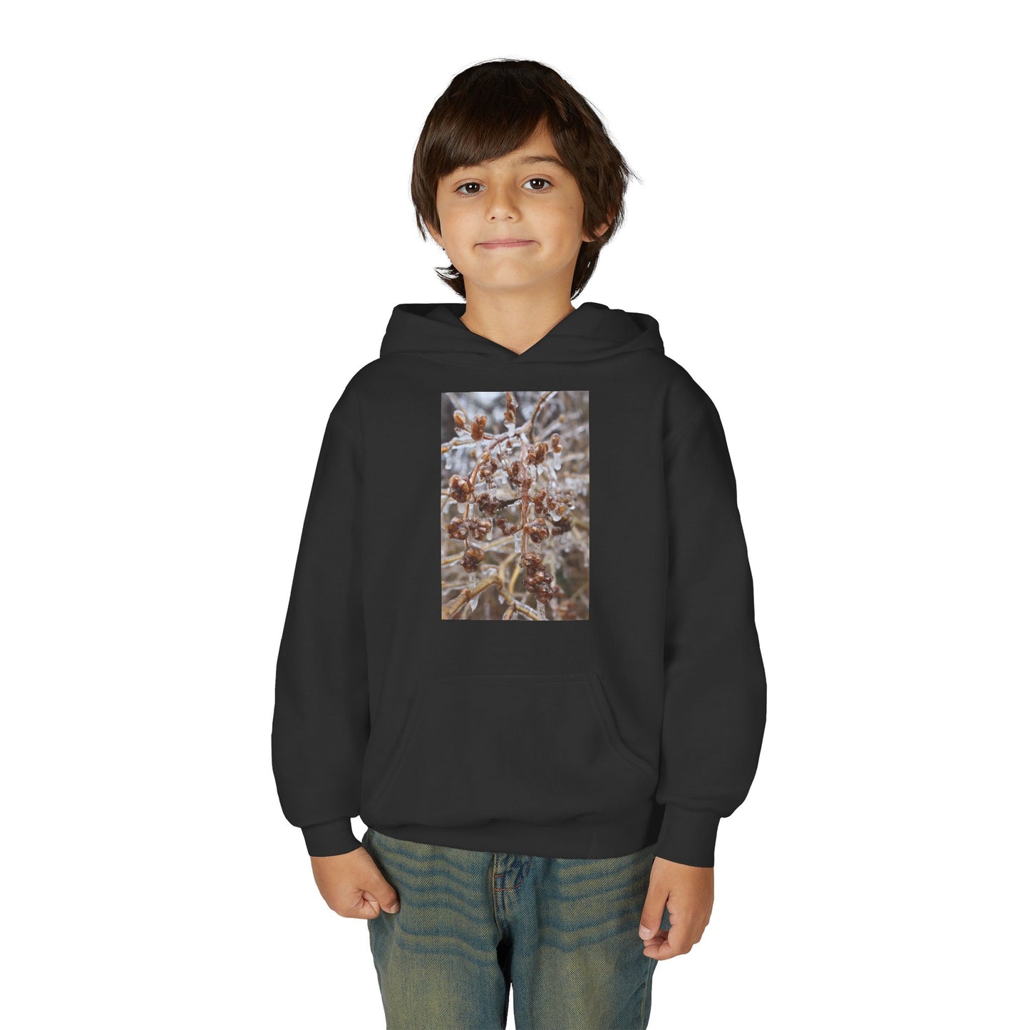 Youth Hoodie — Frosted Winter Berries Photo Print