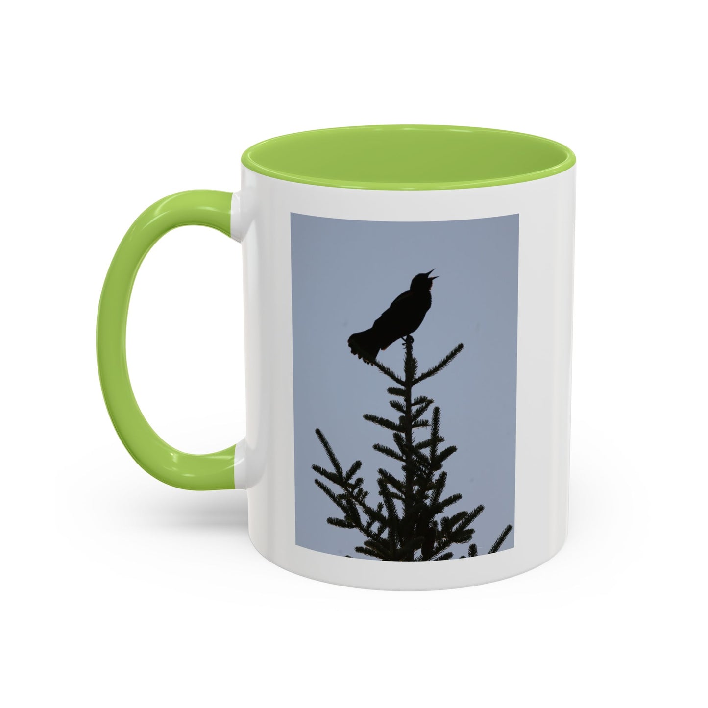 Songbird Silhouette Accent Coffee Mug — Black Interior 11/15oz
