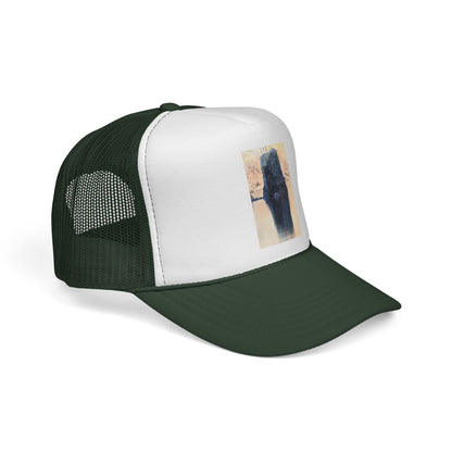 Trucker Hat with Vintage Bear Photo — Rustic Outdoor Wildlife Cap