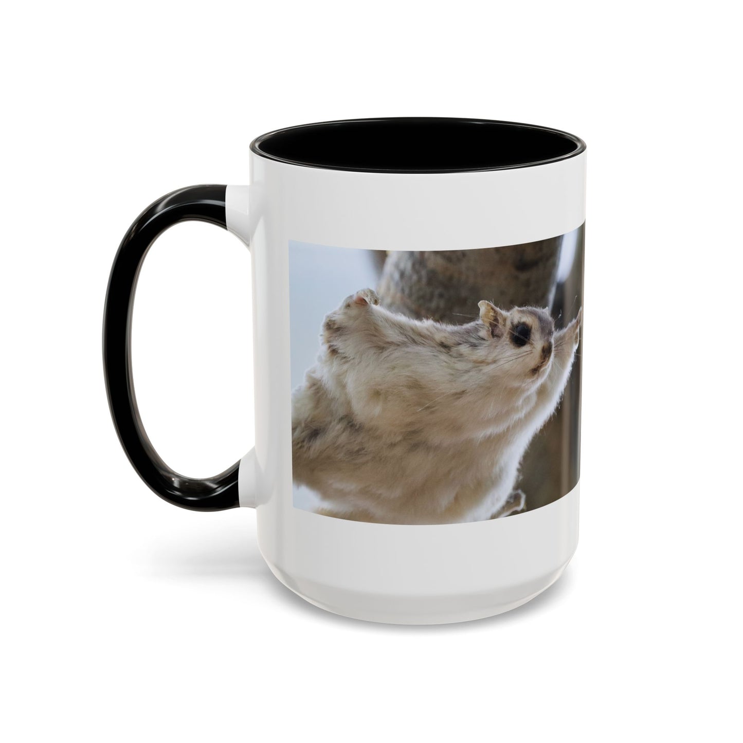 Flying Squirrel Accent Coffee Mug — Cute Wildlife Photo Mug (11/15oz)