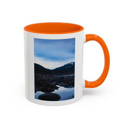 Mountain Lake Accent Coffee Mug — Scenic Wilderness Photo Travel Gift (11/15oz)