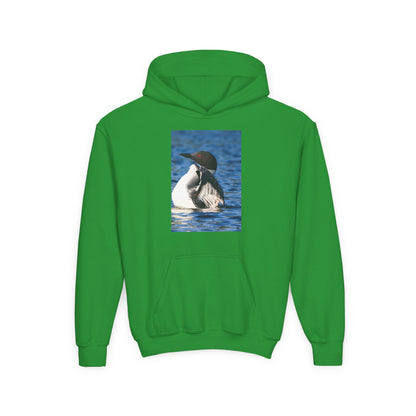 Youth Hoodie with Common Loon Photo – Nature-Lover Kids Pullover