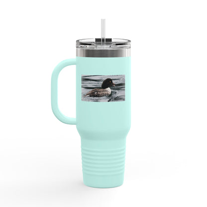 40oz Insulated Travel Mug with Duck Photo – Thermal Tumbler for Birdwatchers & Outdoor Lovers