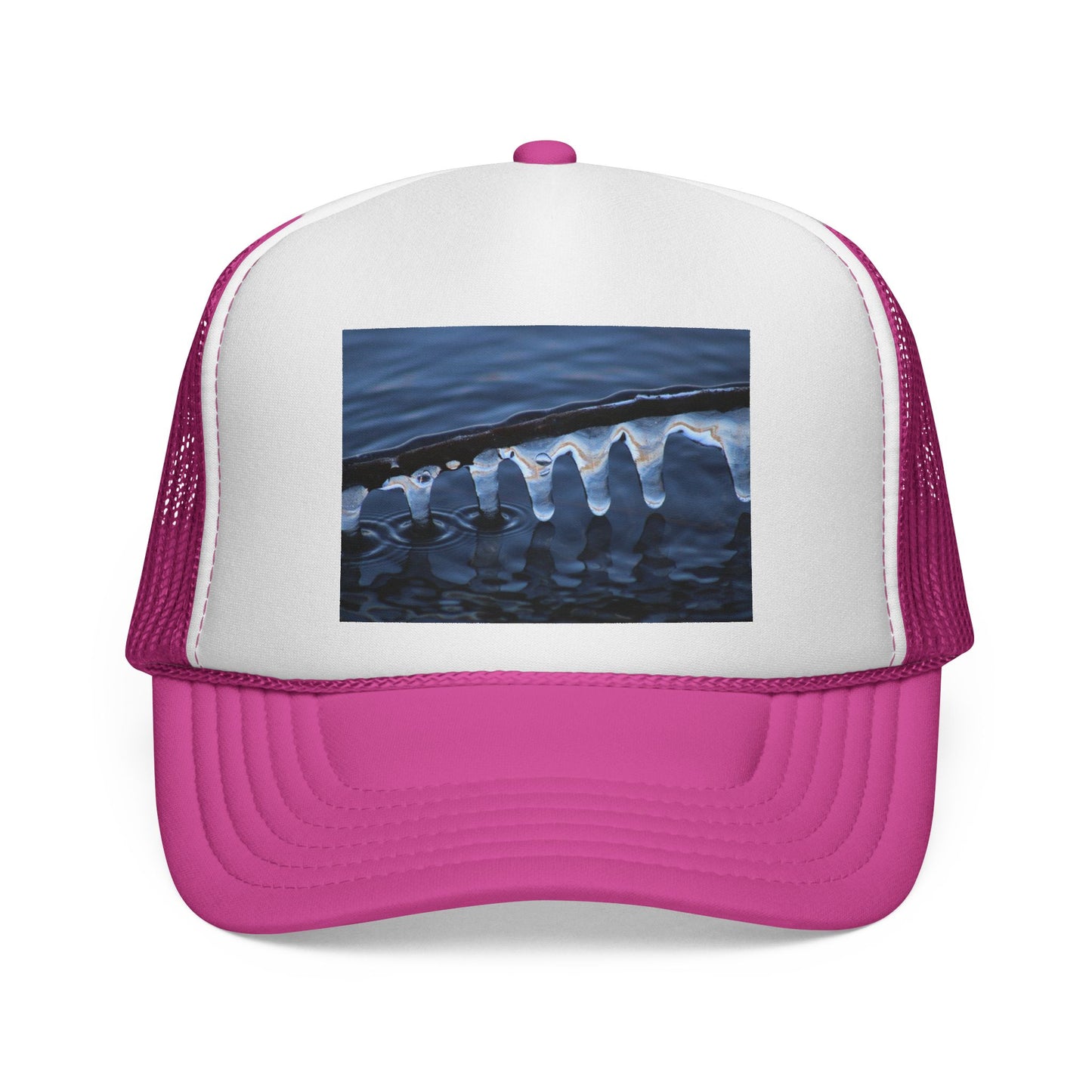 Trucker Cap — Winter Ice Wave Photo Print