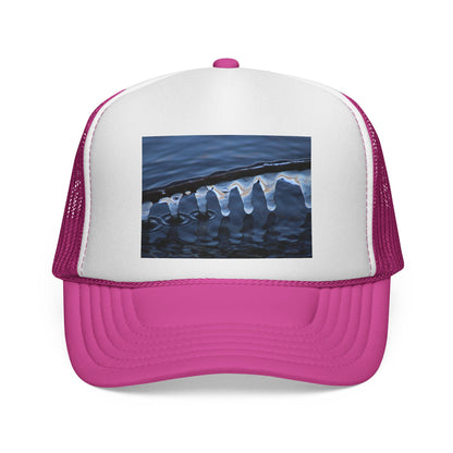 Trucker Cap — Winter Ice Wave Photo Print