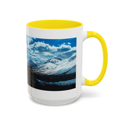 Mountain Landscape Accent Coffee Mug - Snowy Peaks Scenic 11/15oz