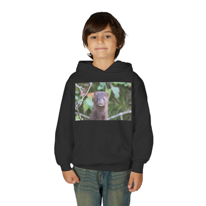 Otter Portrait Youth Hoodie — Cute Nature Animal Sweatshirt for Kids