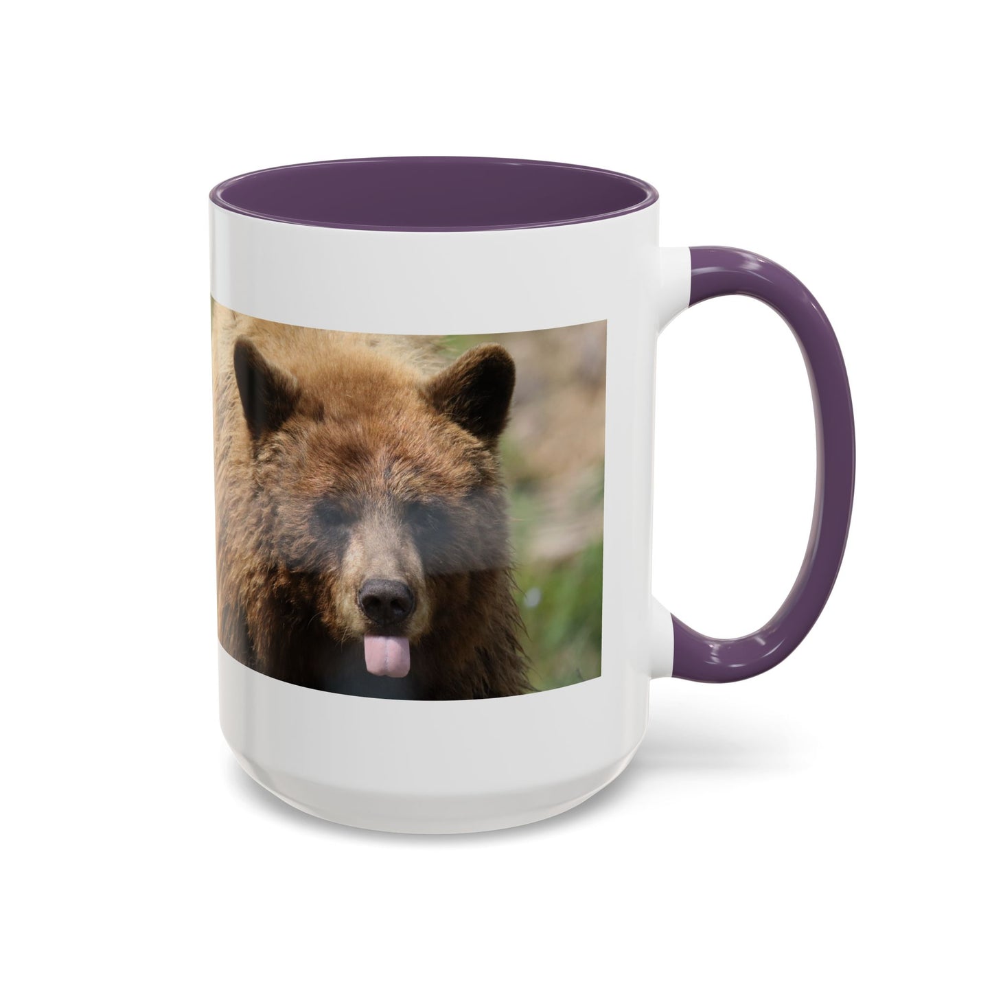 Funny Brown Bear Photo Accent Coffee Mug (11/15 oz)