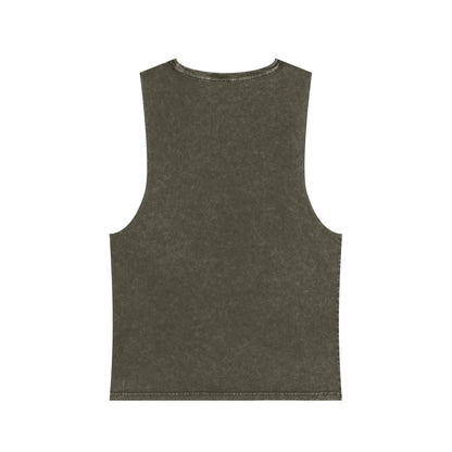 Arctic Fox Sleeping Photo Tank Top — Vintage Stonewash Sleeveless Tee