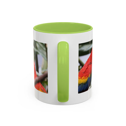 Scarlet Macaw Coffee Mug — Tropical Parrot Accent Mug (11/15oz)