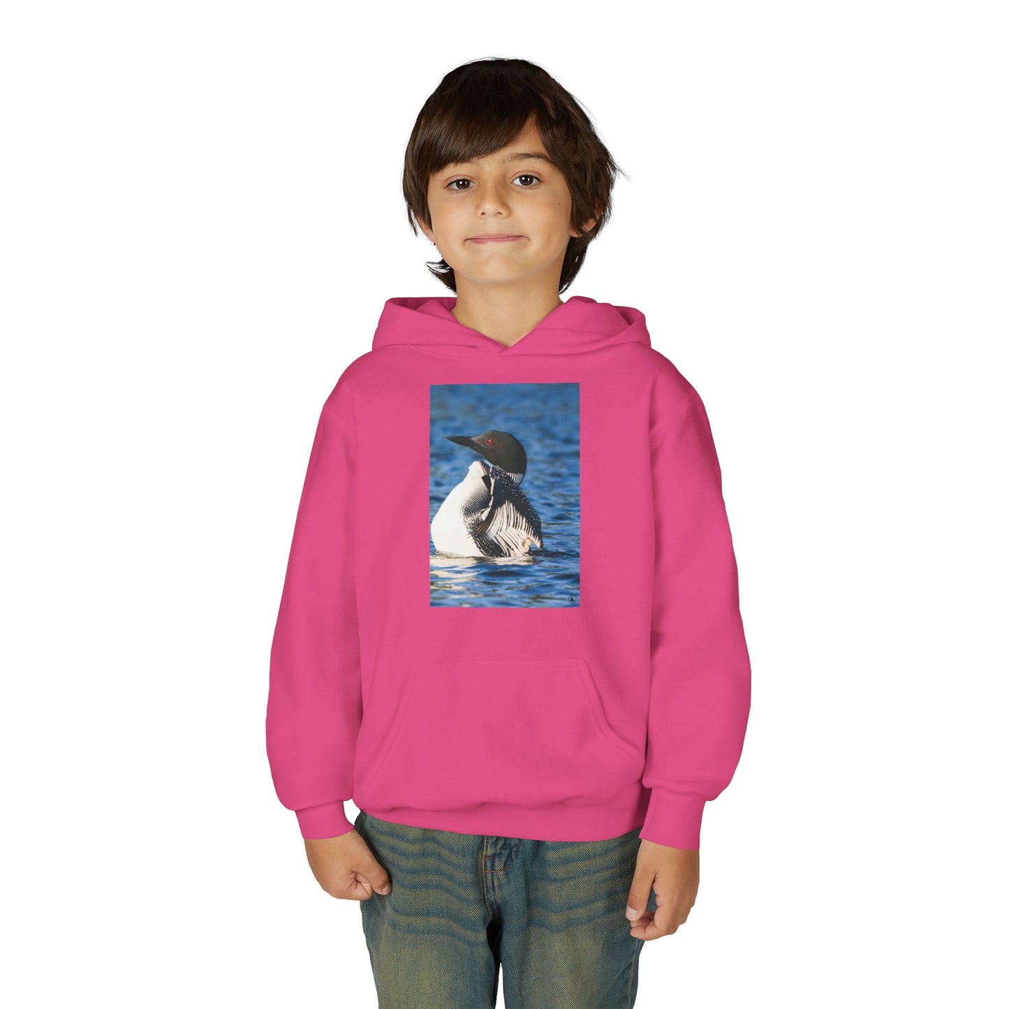 Youth Hoodie with Common Loon Photo – Nature-Lover Kids Pullover