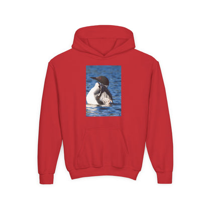 Youth Hoodie with Common Loon Photo – Nature-Lover Kids Pullover