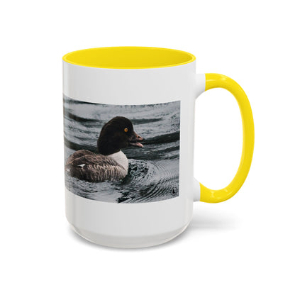 Goldeneye Duck Photo Accent Coffee Mug — Wildlife Nature Lover Gift (11/15 oz)