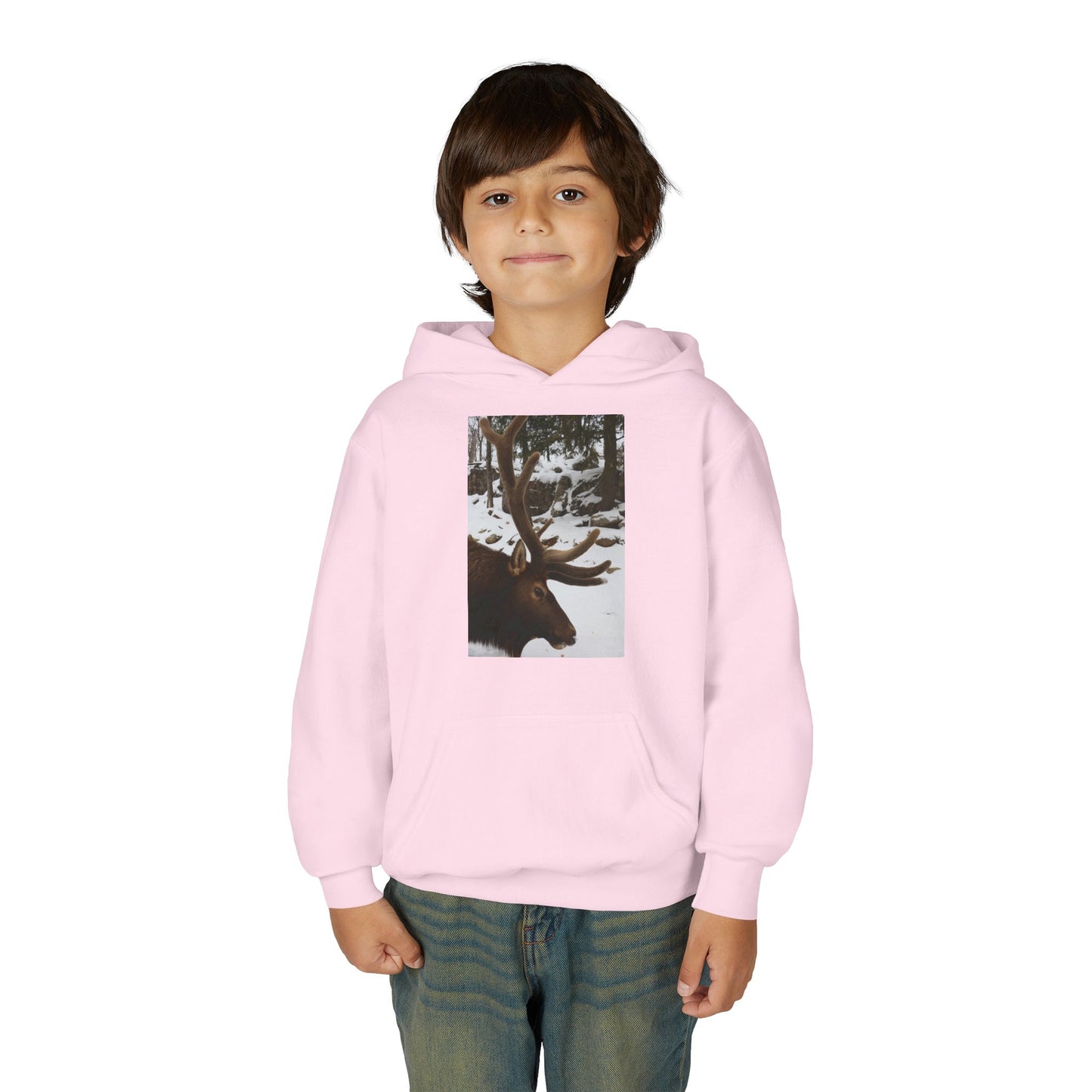 Moose Portrait Hoodie | Youth Hooded Sweatshirt