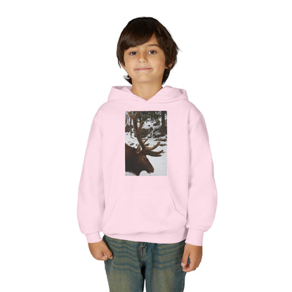 Moose Portrait Hoodie | Youth Hooded Sweatshirt