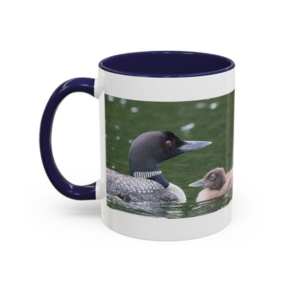 Loon Family Accent Coffee Mug – Wildlife Photo Tea Mug (11/15 oz)