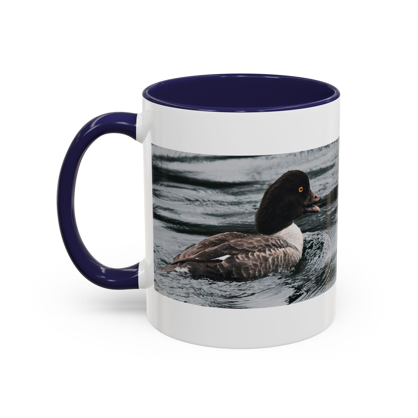 Goldeneye Duck Photo Accent Coffee Mug — Wildlife Nature Lover Gift (11/15 oz)