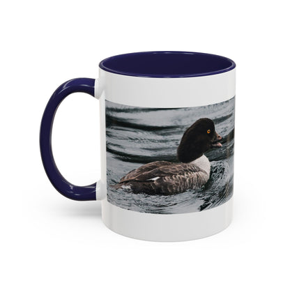 Goldeneye Duck Photo Accent Coffee Mug — Wildlife Nature Lover Gift (11/15 oz)