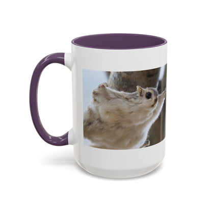 Flying Squirrel Accent Coffee Mug — Cute Wildlife Photo Mug (11/15oz)