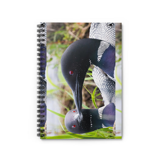 Loon Couple Spiral Notebook – Ruled Journal with Wildlife Photography Cover
