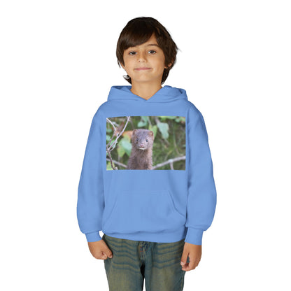 Otter Portrait Youth Hoodie — Cute Nature Animal Sweatshirt for Kids