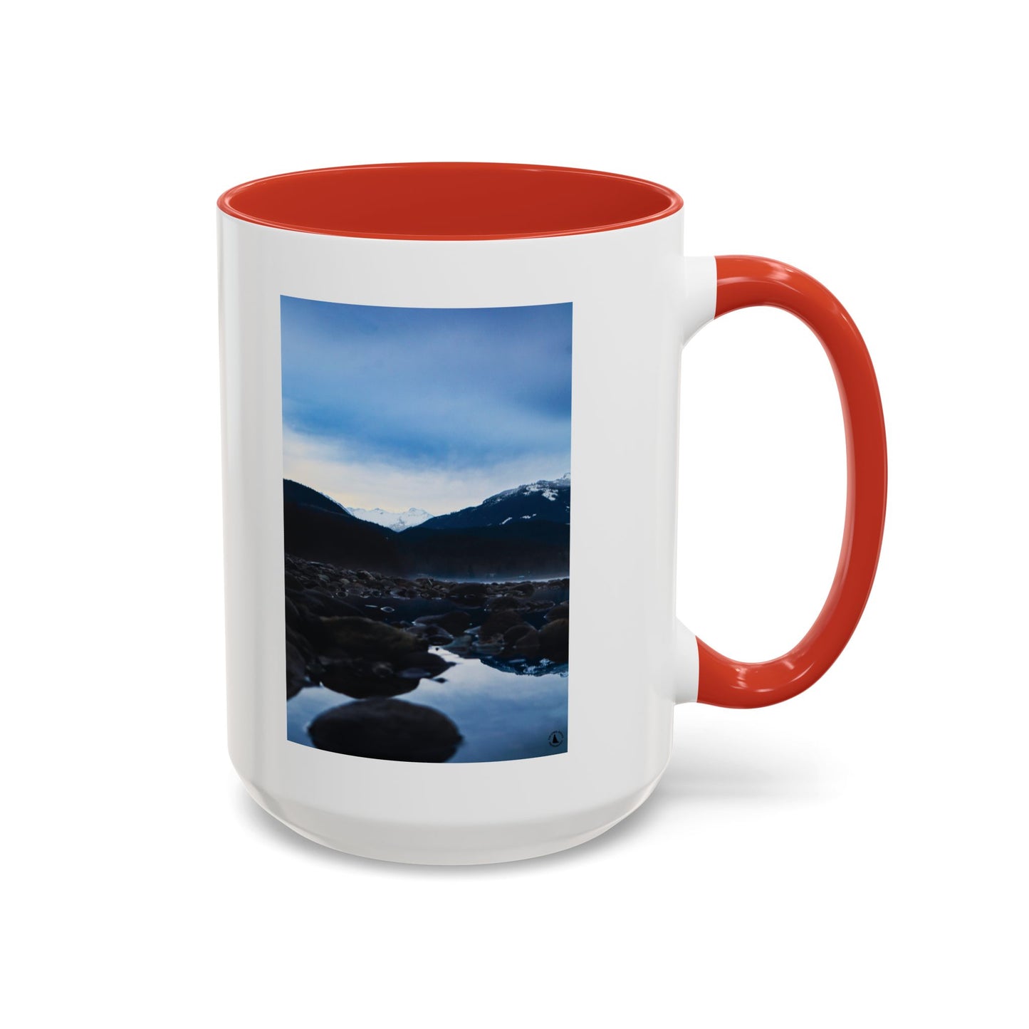 Mountain Lake Accent Coffee Mug — Scenic Wilderness Photo Travel Gift (11/15oz)