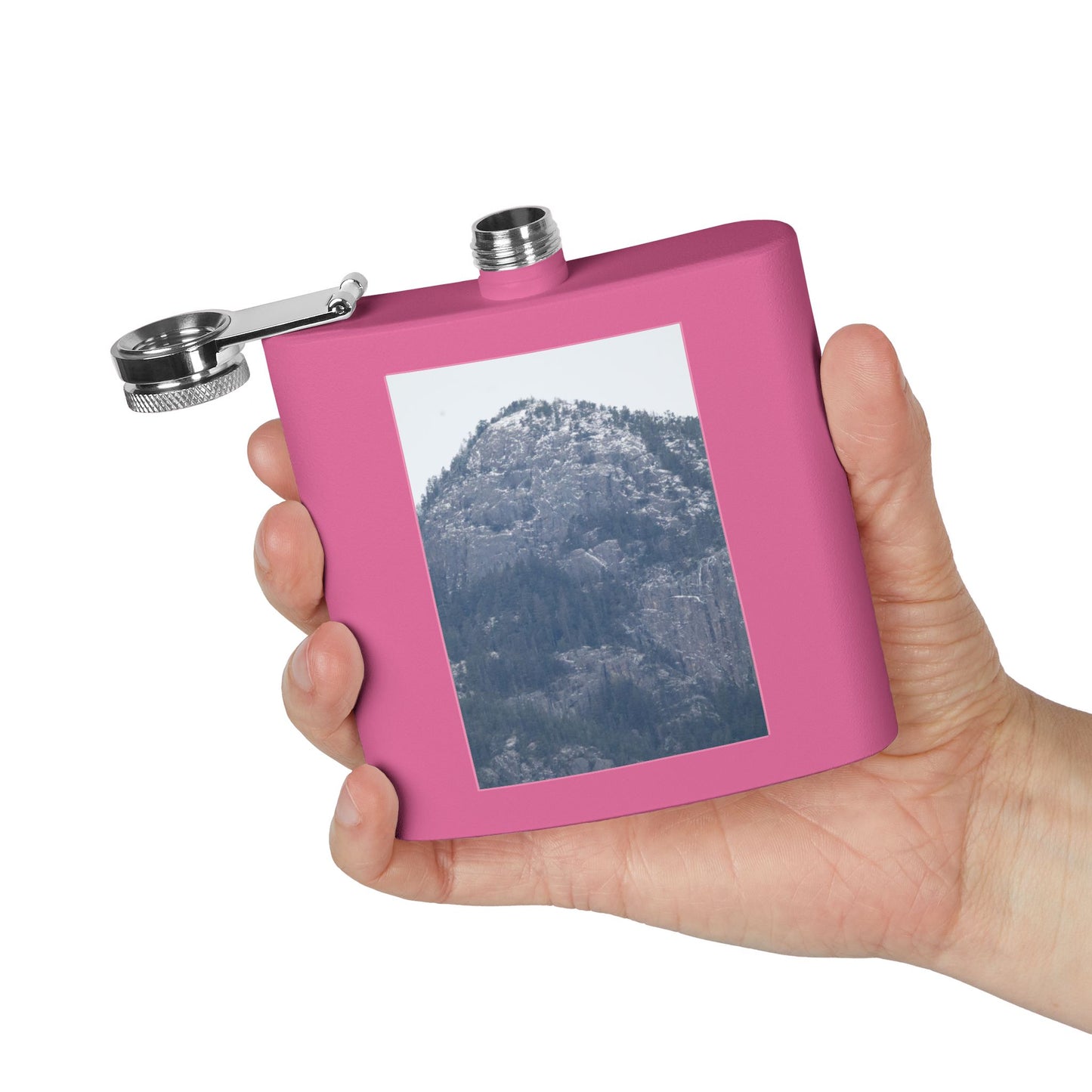 Mountain Mist Flask — 6oz Stainless Steel Hip Flask